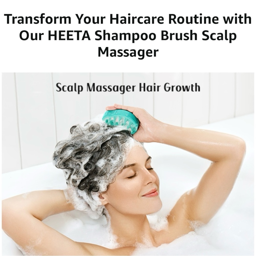 HEETA HAIR SCALP MASSAGER SHAMPOO BRUSH - 2 PACK! - Picture 9 of 16